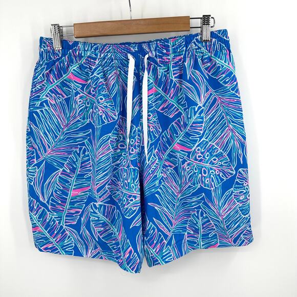 Chubbies The Cruise it of Lose It Classic Swim Trunks in blue palms Size L - Picture 1 of 7